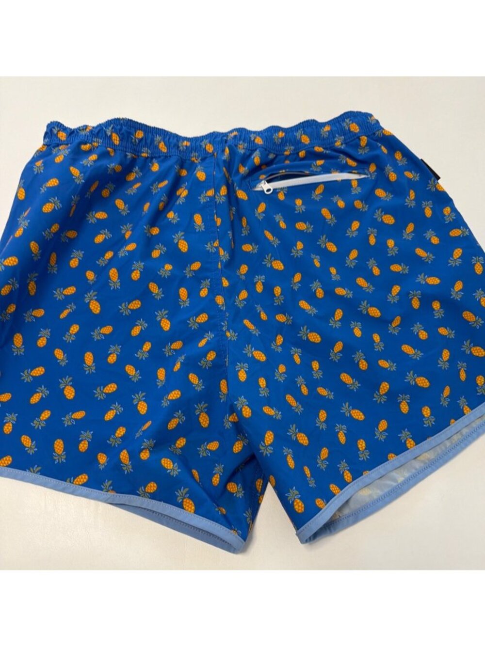 Bonobos Throwback Swim Trunks in Blue Pineapple Party Size Large - Picture 5 of 8